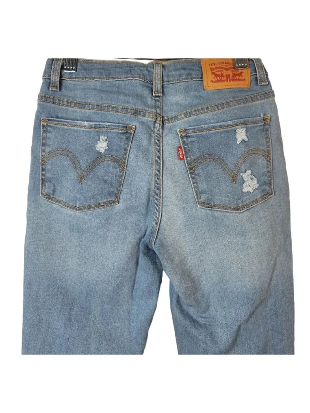 Levi's Girls 720 High Rise Super Skinny Distressed Jeans Blue 23